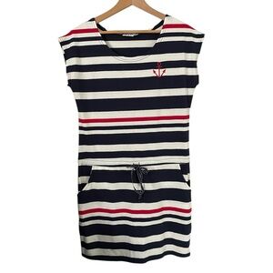 Exist Nautical Striped Anchor Summer Dress Medium